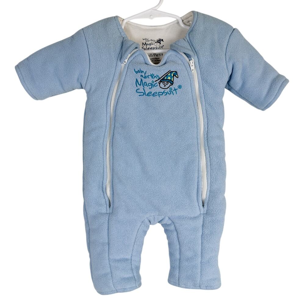 Baby Merlin's Magic Sleepsuit Fleece Blue - Small 3-6 Months 12-18lbs